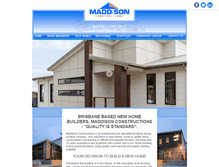 Tablet Screenshot of maddisonconstructions.com.au